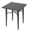 Table de bar carrée de 81 cm (32 po) - Table de jardin en fer forgé au design charmant, 104 cm (41 po) H x 83 cm (32,5 po) L x P, mobilier de jardin brun aux nuances variées, pigmentée