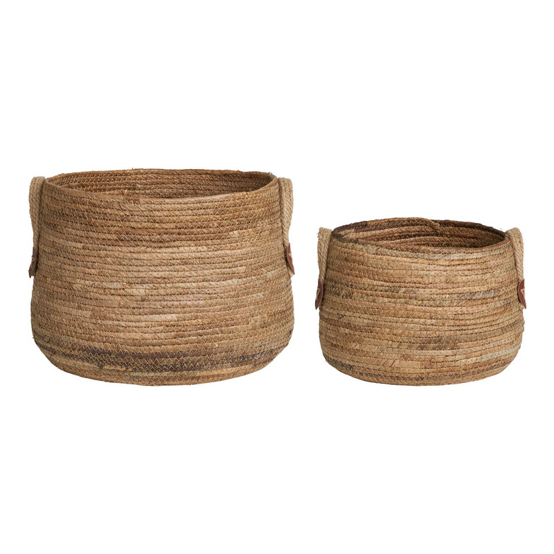 Bay Isle Home Aliyas Banana Leaves Decorative Basket