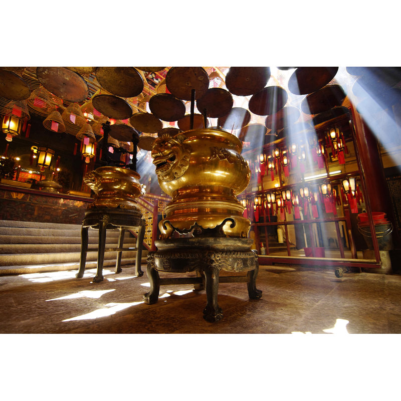 Incense Burner In Chinese Temple by Chinginging - Wrapped Canvas Print, 30cm H x 46cm W x 3.8cm D