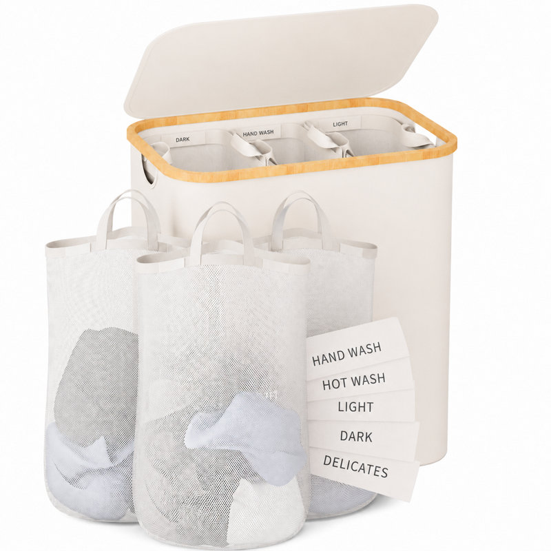 160L Partitioned Storage Basket with Lid