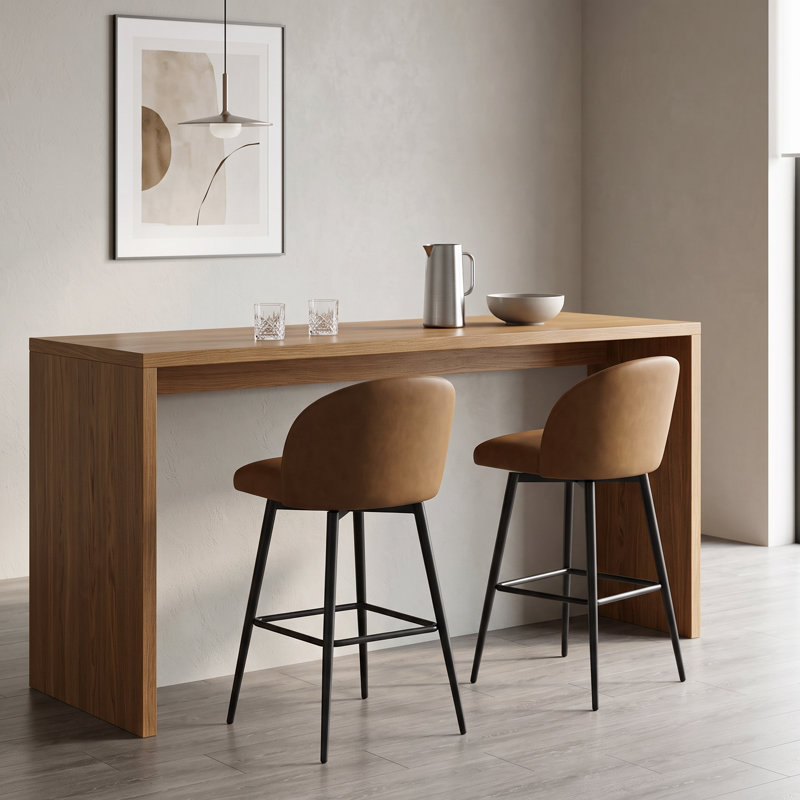 Tabouret de bar et de comptoir pivotant, Brun, Extra Tall (30.3" Seat Height)