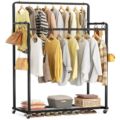 Pinnell 72.5cm Rolling Clothing Rack