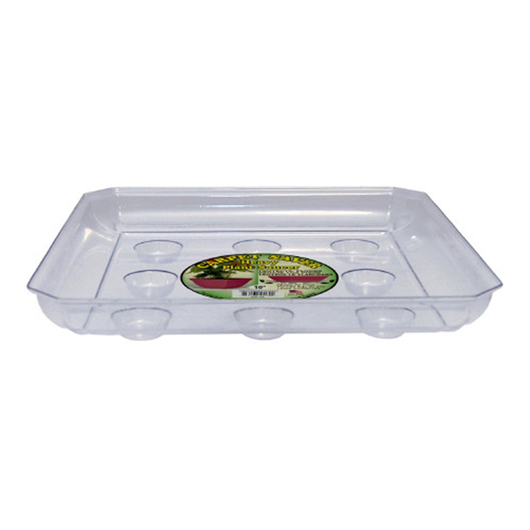 Curtis Wagner Clear Carpet Saver Heavy Duty Square Plant Saucer, 8in Rebrilliant