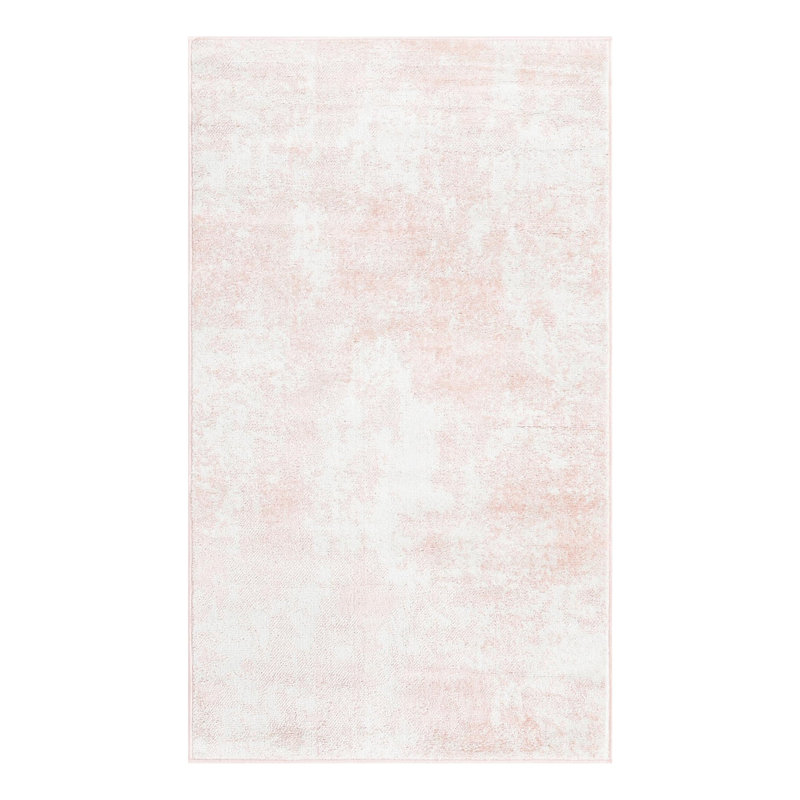 Tapis rose clair / blanc Juliette, Rectangle 3 pi x 5 pi 3 po