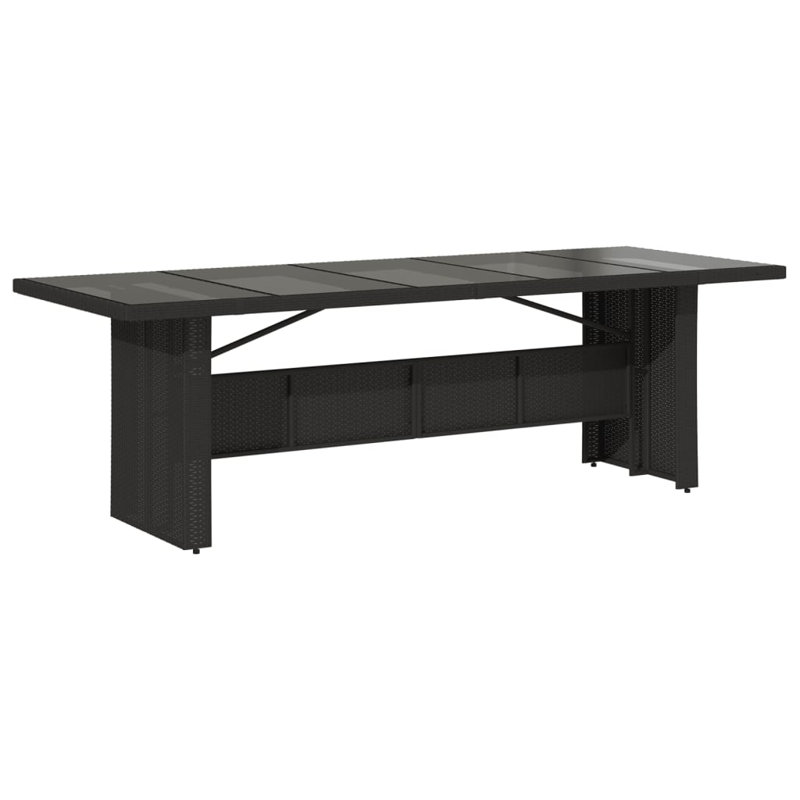 Belul Rectangular Outdoor Dining Table , 240cm cm W 90cm cm D, Black