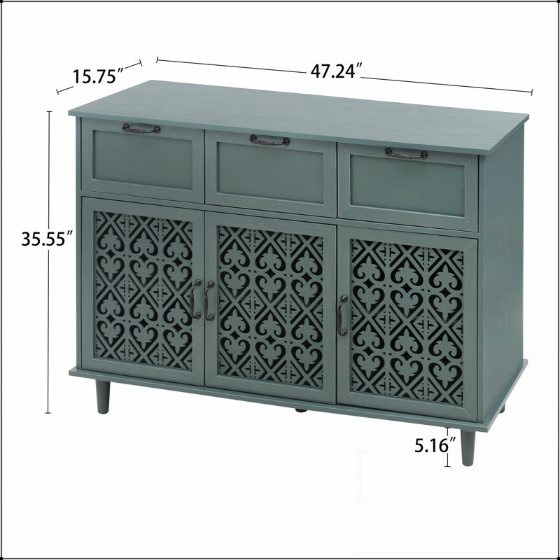 Armoire classique à 3 portes avec 3 tiroirs, beaucoup de rangement pour des espaces de vie organisés et élégants