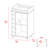 Bar Cart,Two Shelves, Six Built-In Wine Rack, Four Casters-39371349