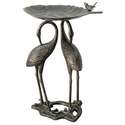 Bain d’oiseaux lily héron
