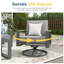 Chaises de patio pivotantes en aluminium toutes saisons de 30 po avec coussins gris