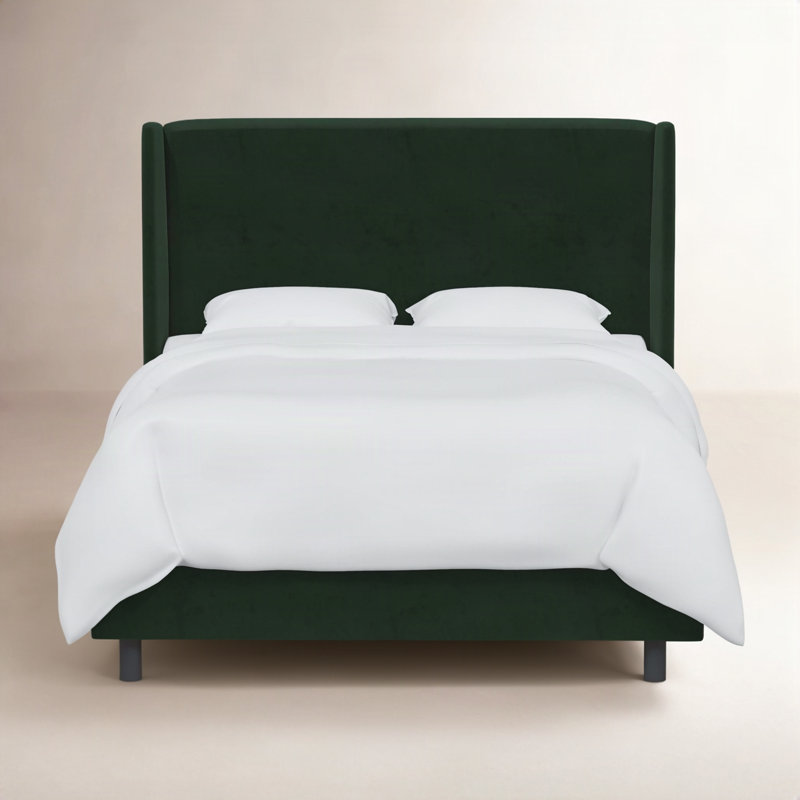 Tilly Upholstered Bed, King, Luxe Emerald Velvet