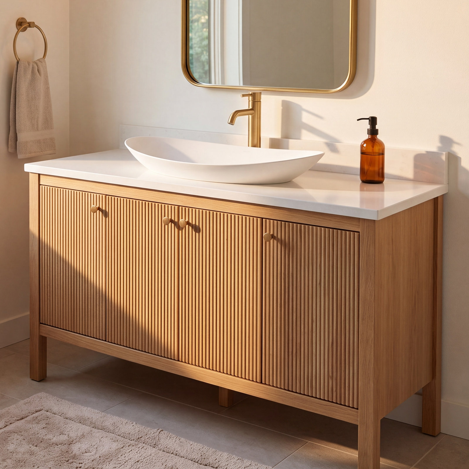 Veil Fireclay Trough Vessel Sink, White