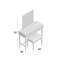 Meuble-lavabo à trois tiroirs avec tabouret Simen