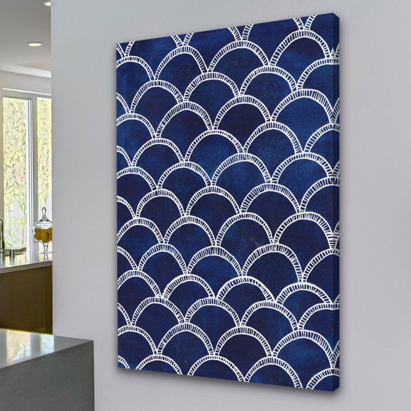 "Indigo Pattern II", reproduction sur toile tendue, H 45 po x l 30 po x P 1,5 po