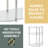 Beckett 23.75" Glass 3 Tier Half-Circle Display Console Table
