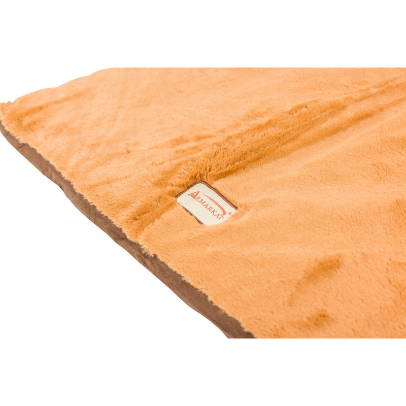Medium Mocha and Earth Brown Faux Suede Orthopedic Pet Bed