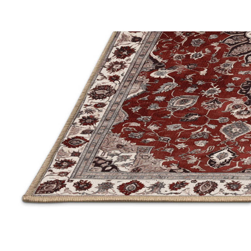 Machine Washable Persian Brown Area Rug, Rectangle 2' x 3'