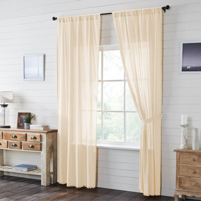 100% Cotton Sheer Curtain Pair