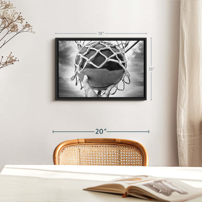 Impression sur toile BW Basketball, H 13 po x l 19 po