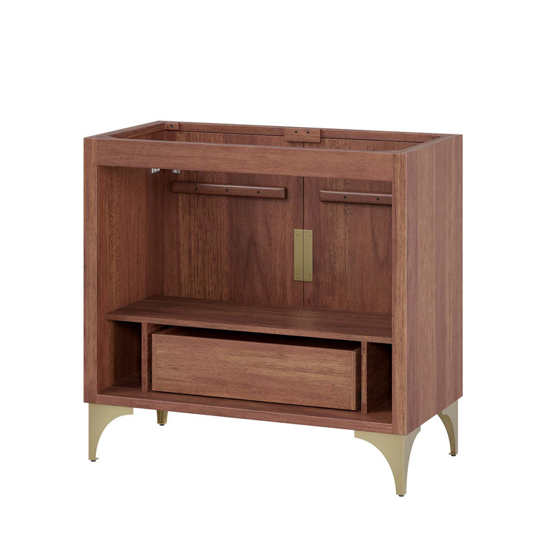 35" Single Bathroom Vanity Base Only in Brown