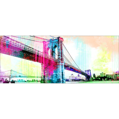 Brooklyn Bridge In Colours - Print on Float Glass