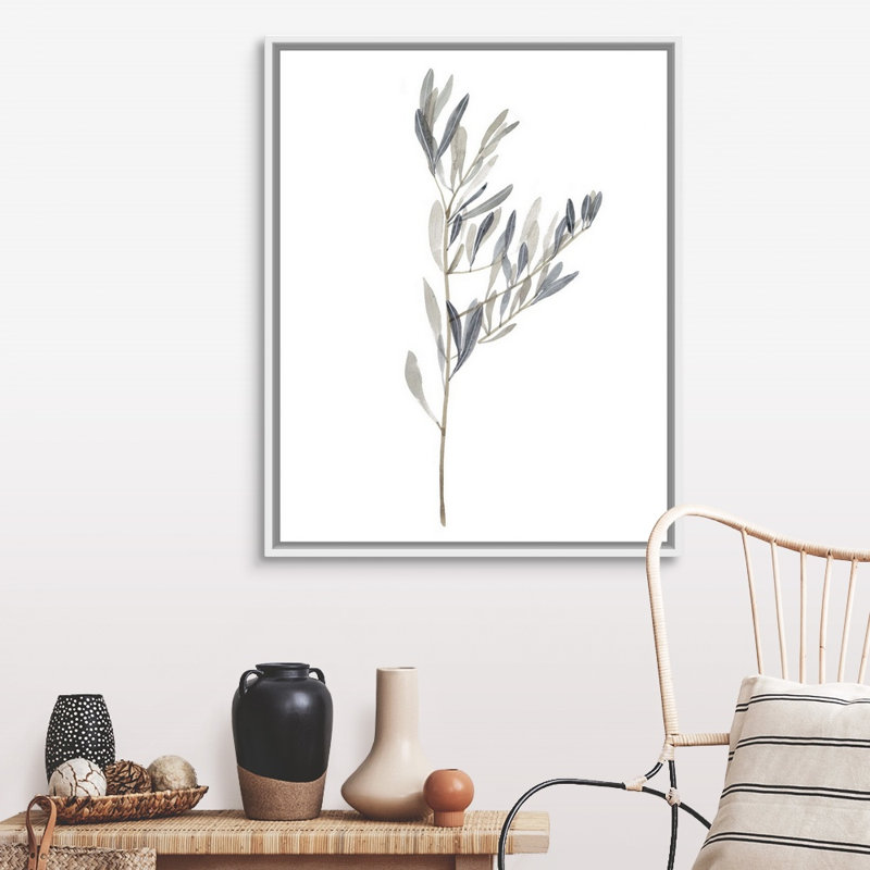 Art mural sur toile Gentle Breeze II, Toile avec cadre blanc, H 42 po x l 34 po