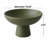 Cole and Grey Ceramic Green Large Decorative Bowl with Elevated Base