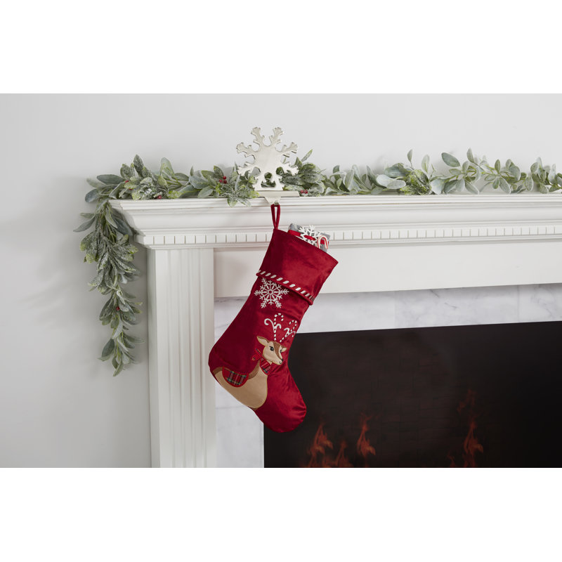 Candy Cane Reindeer Personalized Christmas Stocking