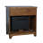 Gurbaaz Rustic 32" Electric Fireplace Console TV Stand - Brown