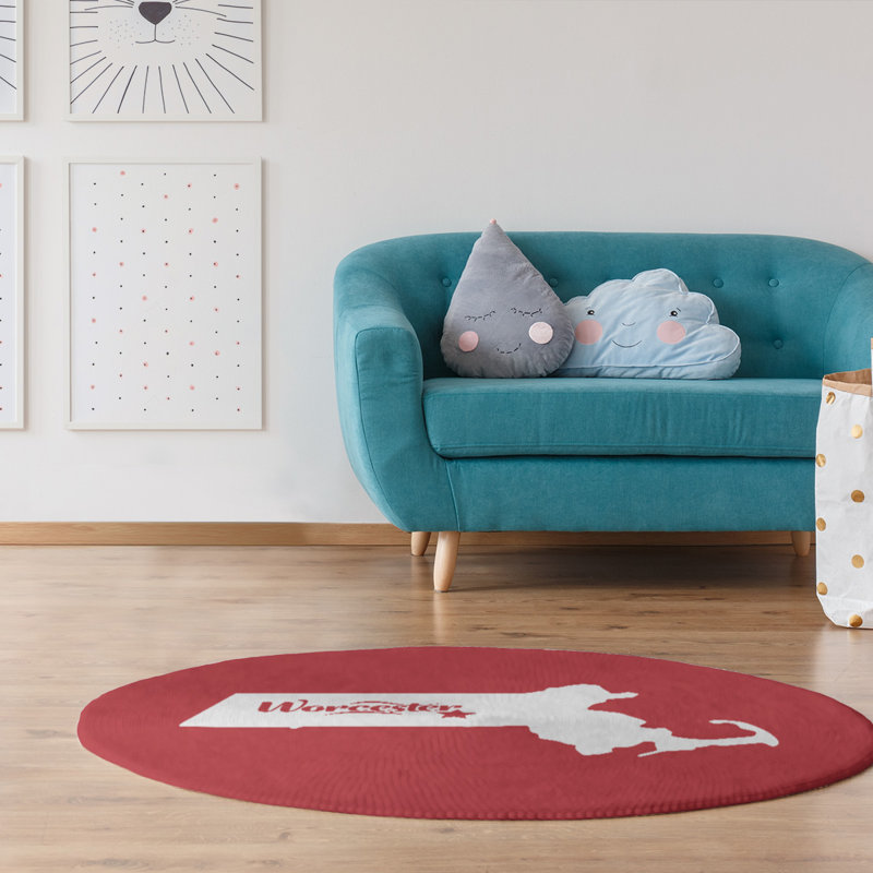 Chenille Indoor Rug, Round 5'