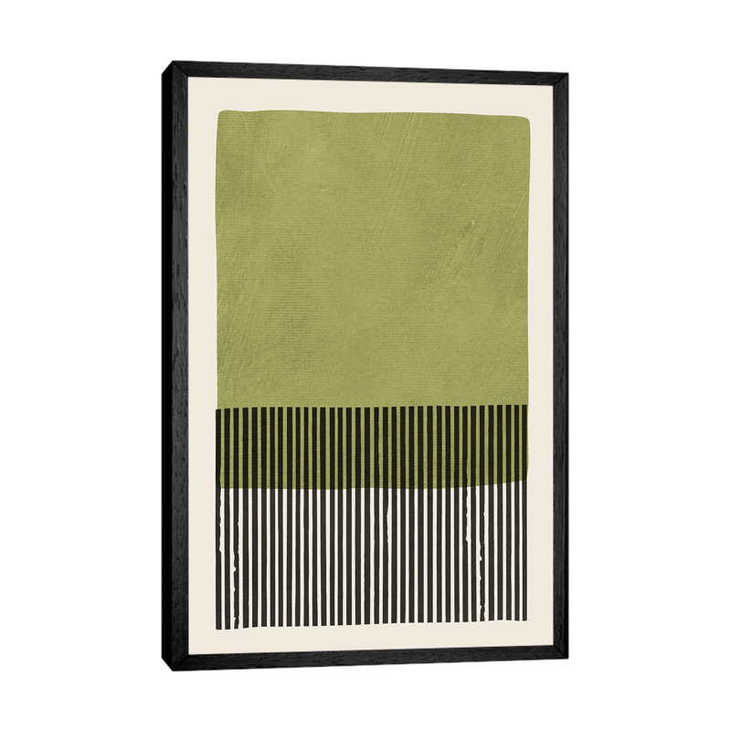 Green Black Wall Art I by EmcDesignLab - Floater Frame Gallery-Wrapped Canvas Giclée on Canvas, 66.04 cm H x 45.72 cm W