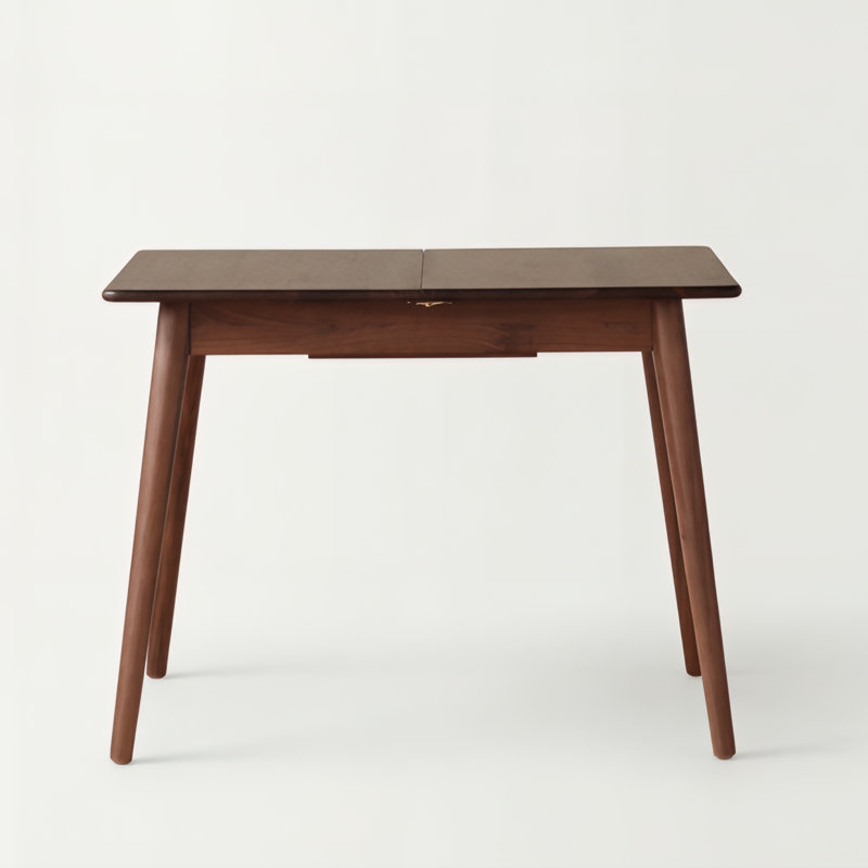 Fjord 47-63"L Solid Oak Extendable Dining Table, 30” H x 47” L x 32” W, Brown Oak