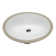EAGO 15'' White Porcelain Oval Bathroom Sink with Overflow