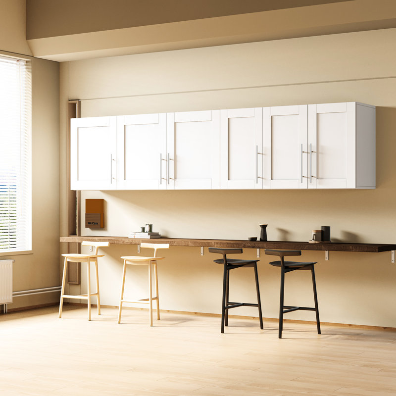 Armoire de rangement empilable, l 32,37 po, blanc - pratique avec tablettes mobiles et cloison pour unité d'organisation d'atelier avec maison polyvalente