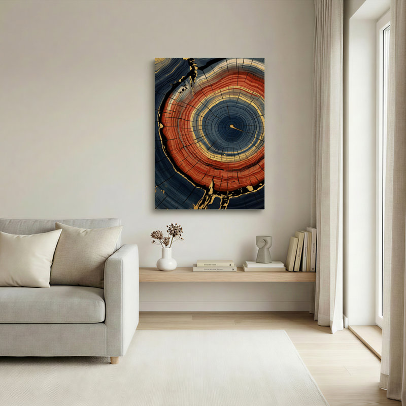 «Tree Ring», ensemble de 1 reproduction d'art sur toile tendue sur toile, H 36 po x l 24 po