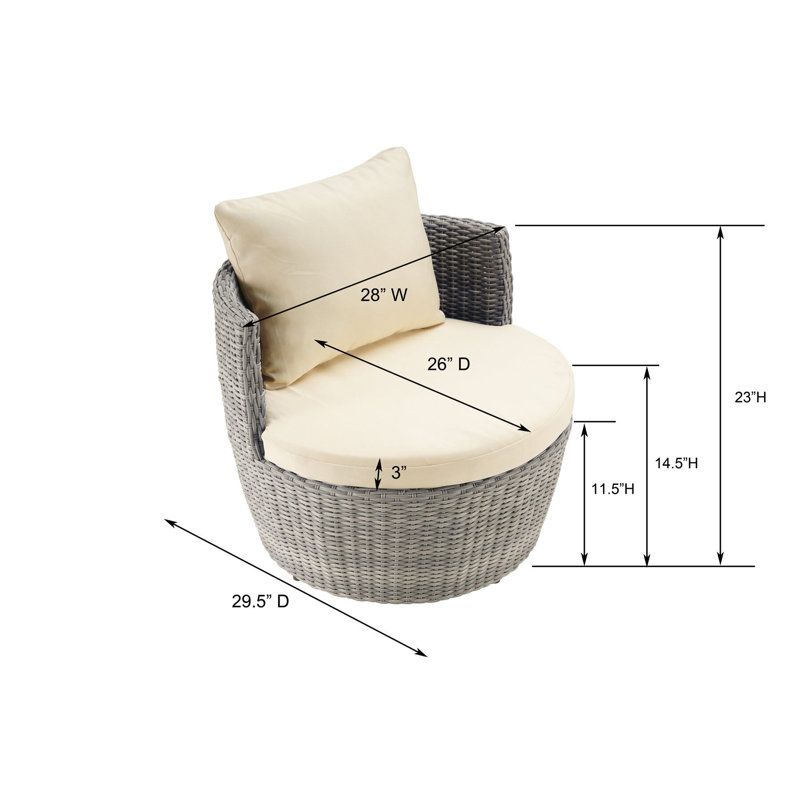Ensemble de repose-pieds d'extérieur 5 pièces Romantic Collection, Beige, Gris