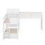 Lit simple superposé en forme de L avec bureau et tiroirs de rangement, lit superposé peu encombrant avec ports USB-1117834037