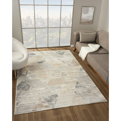 Tapis beige et gris Modern