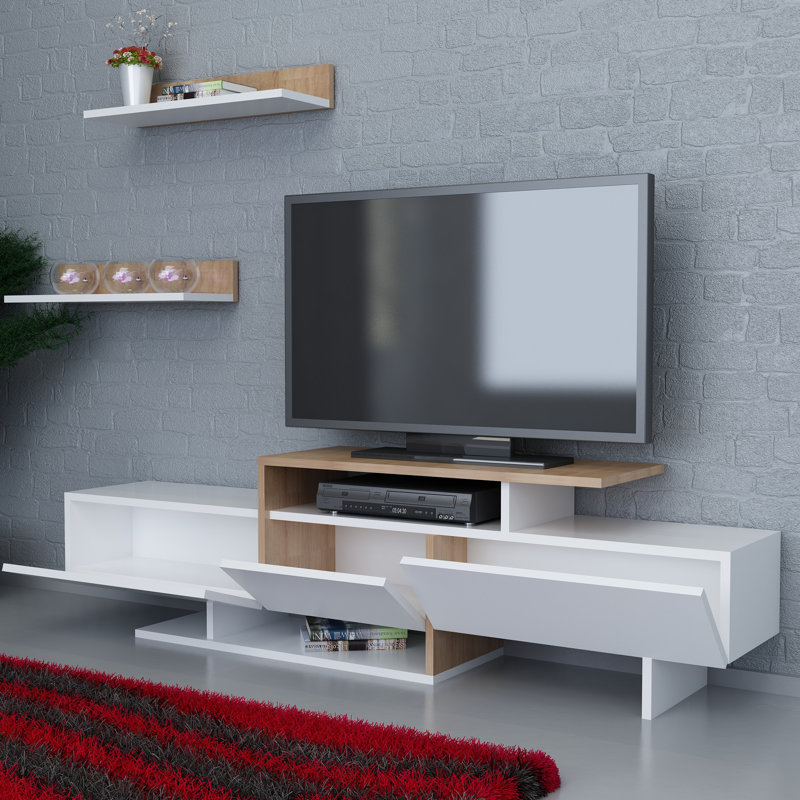 Brodie-Lee TV Stand for TVs up to 48", Teak/White