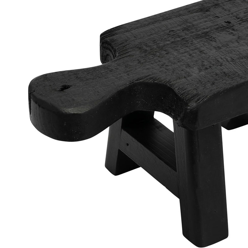 Piédestal en bois multifonctionnel avec poignée, conception unique, adapté à divers cas de figure, Noir