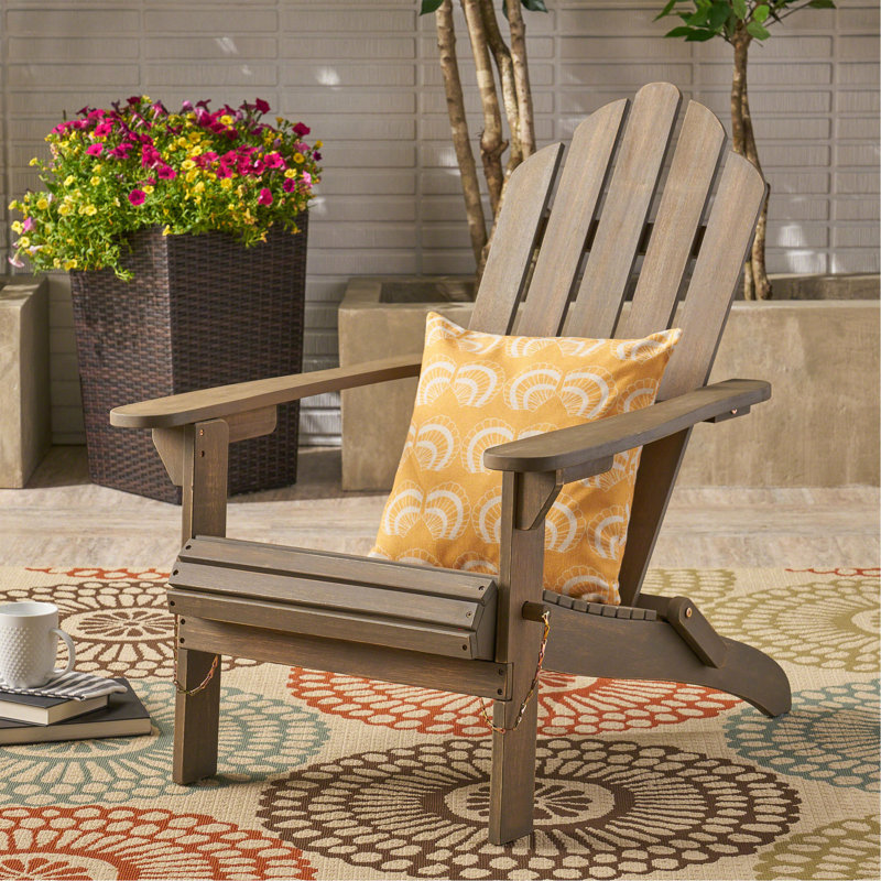 Chaise Adirondack pliable Hollywood, Gris