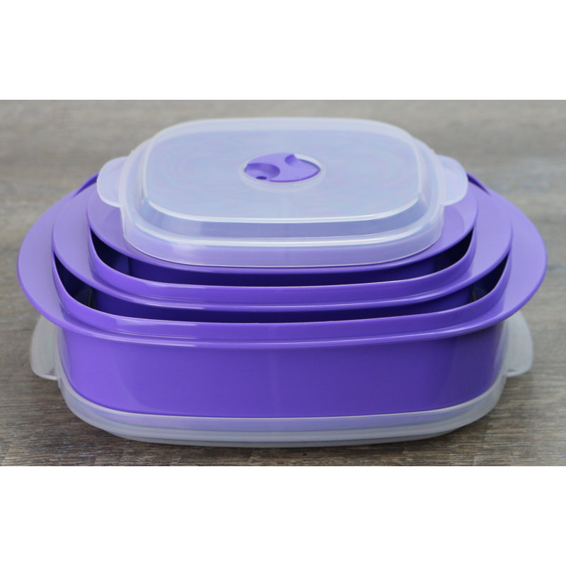 Ensemble de 3 contenants alimentaires Argelis, Mauve