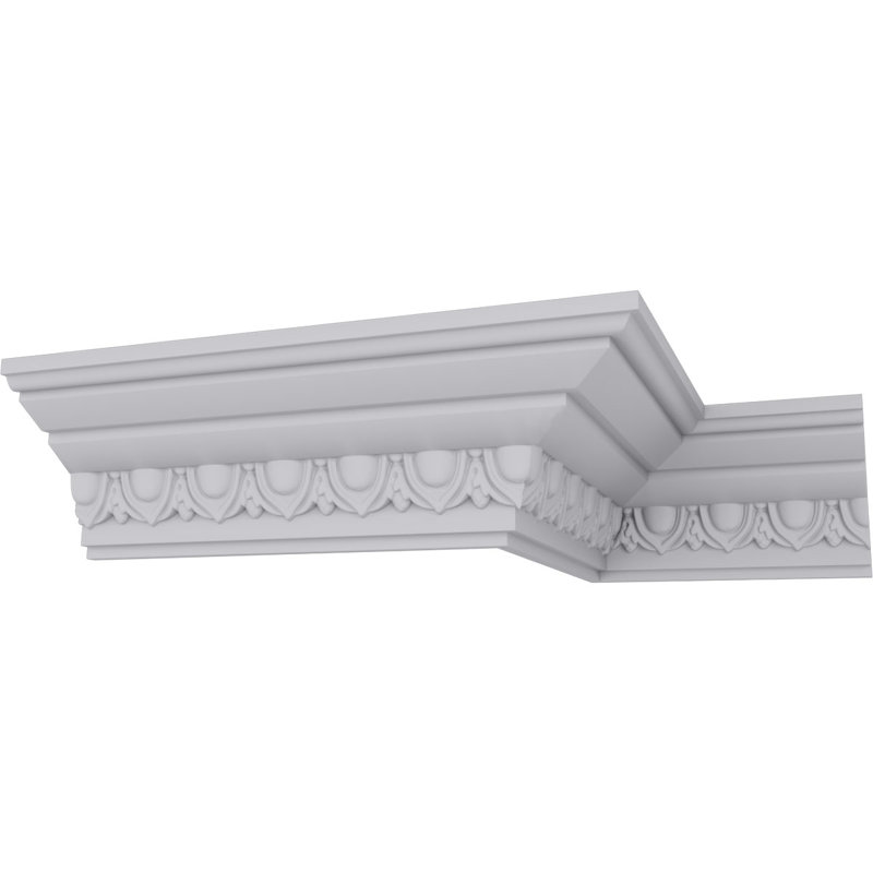 Primed White Polyurethane Egg and Dart Crown Moulding