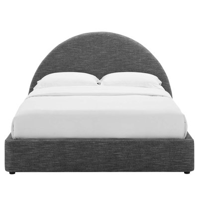 Resort Performance Velvet Arched Round Platform Bed