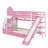 Twin Over Twin Castle Style Bunk Bed With Drawers，Shelves-2029026738
