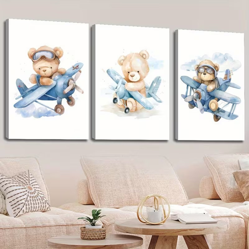 3 Piece Wrapped Canvas Wall Art, 30 cm H x 60 cm W