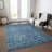 Machine Washable Indoor/Outdoor Xhevrie Blue Rug-242329416