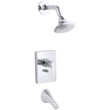 Symbol Rite-Temp Pressure-Balancing Bath and Shower Faucet Trim with Push-Button Diverter, Valve Not Included