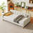 Upholstered Daybed with 4 Support Legs-1527299063-1527299062