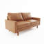 Causeuse rétro en similicuir vieilli 58 po Dover, canapé Mid-Century moderne pour petits espaces-628582863