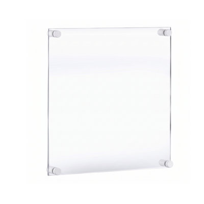 Cadre mural flottant en acrylique avec capuchons blancs: 16 po x 20 po, taille du cadre graphique: 20 po x 24 po